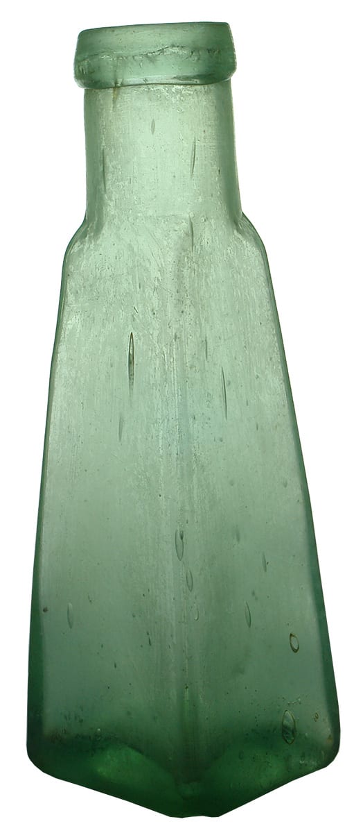 Square Glass Goldfields Era Antique Pickle Bottle