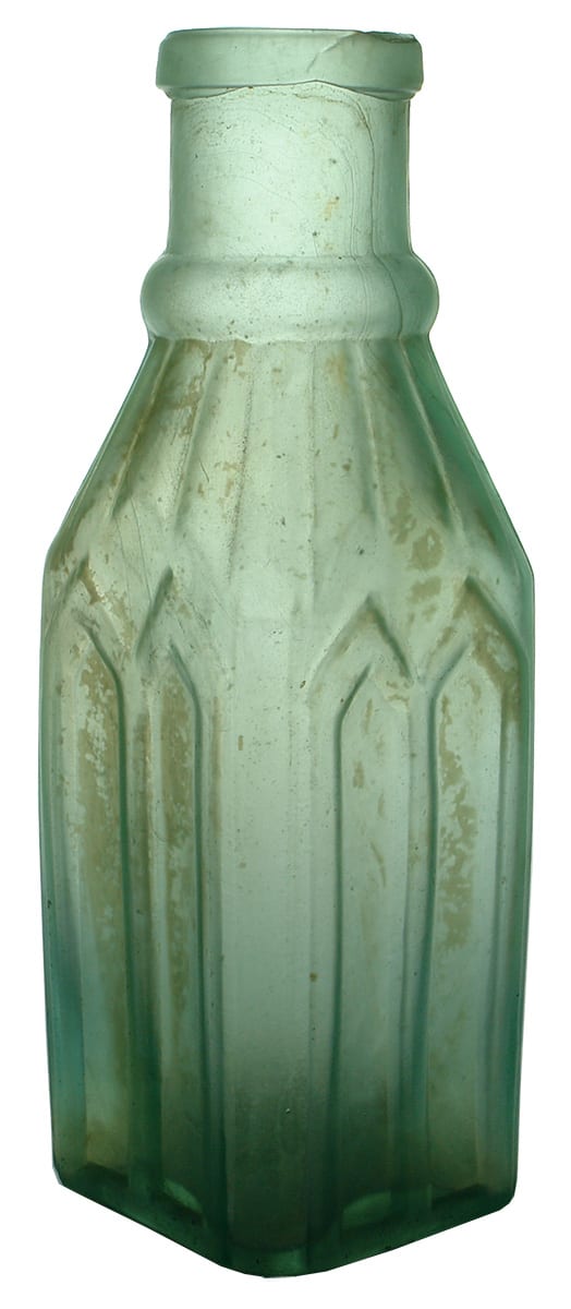 Gothic Arches Design Glass Pickle Bottle