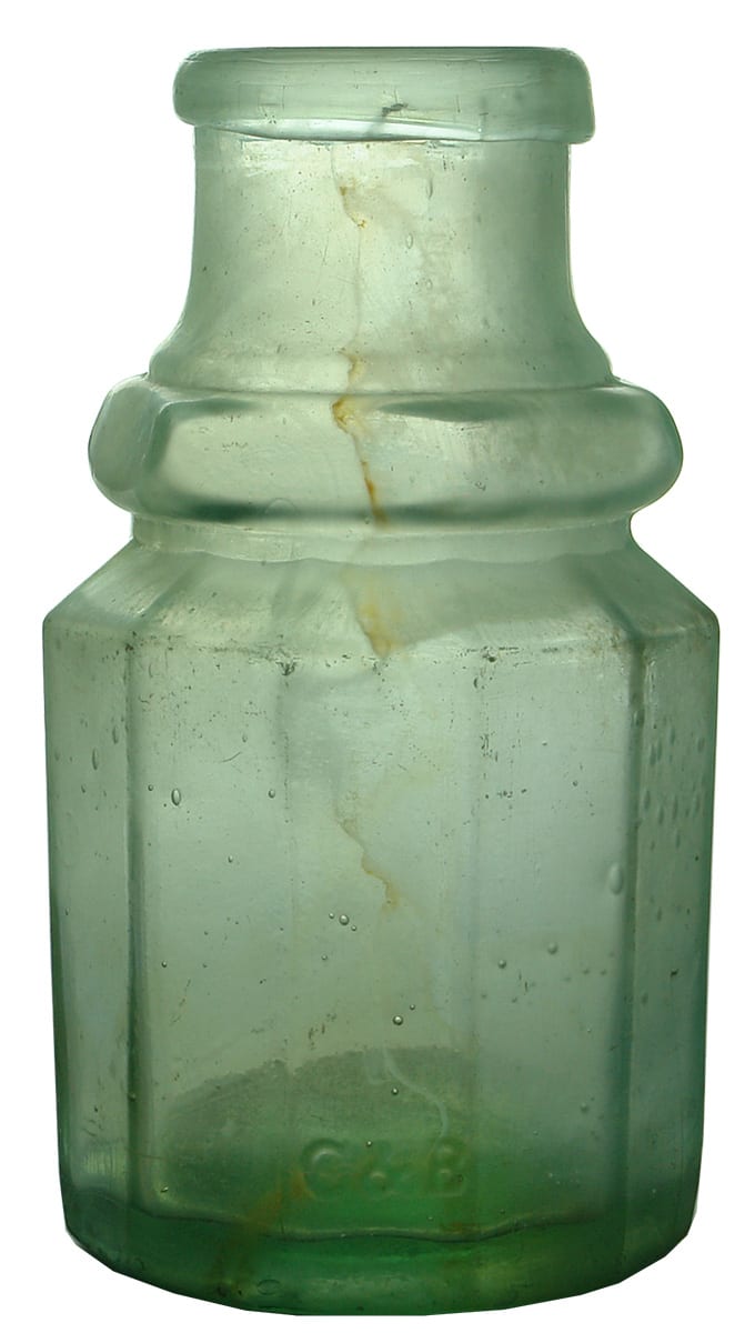 Squat Glass Pickle Bottle Crosse Blackwell