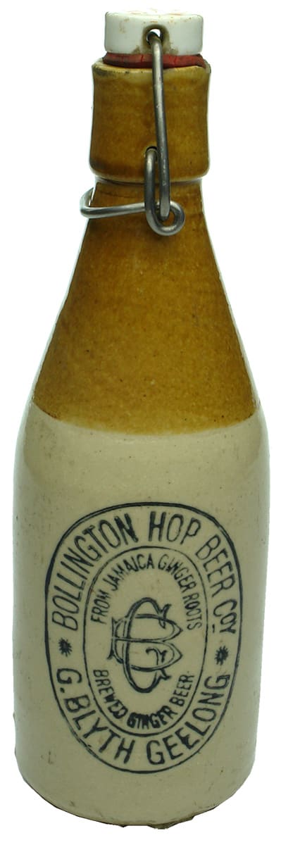 Bollington Hop Beer Geelong Stoneware Bottle