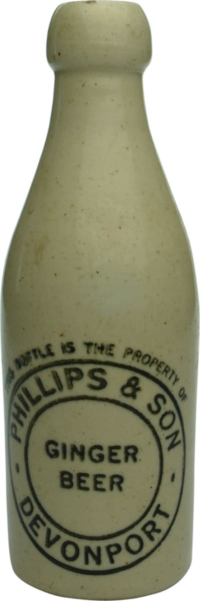 Phillips Devonport Stoneware Ginger Beer Bottle