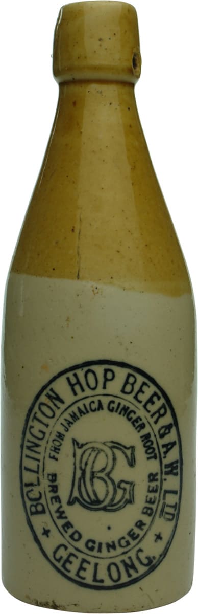 Bollington Hop Beer Geelong Stoneware Bottle