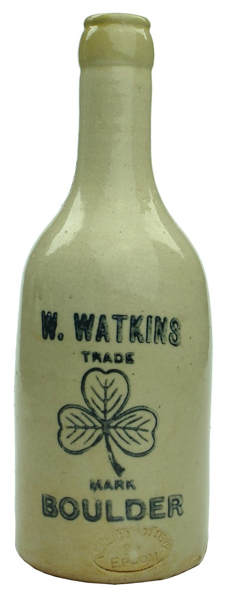 Watkins Boulder City Shamrock Ginger Beer Bottle