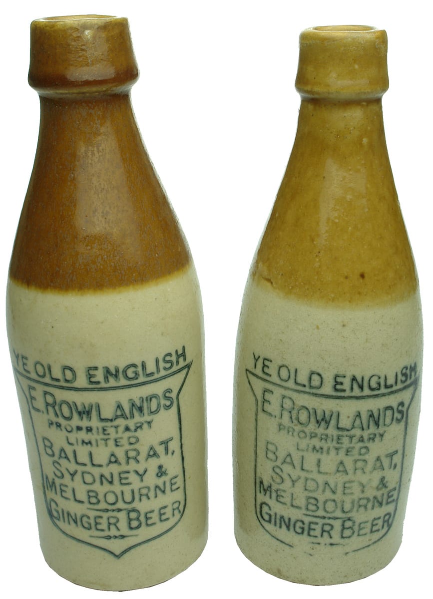 Collection Antique Vintage Stoneware Ginger Beer Bottles