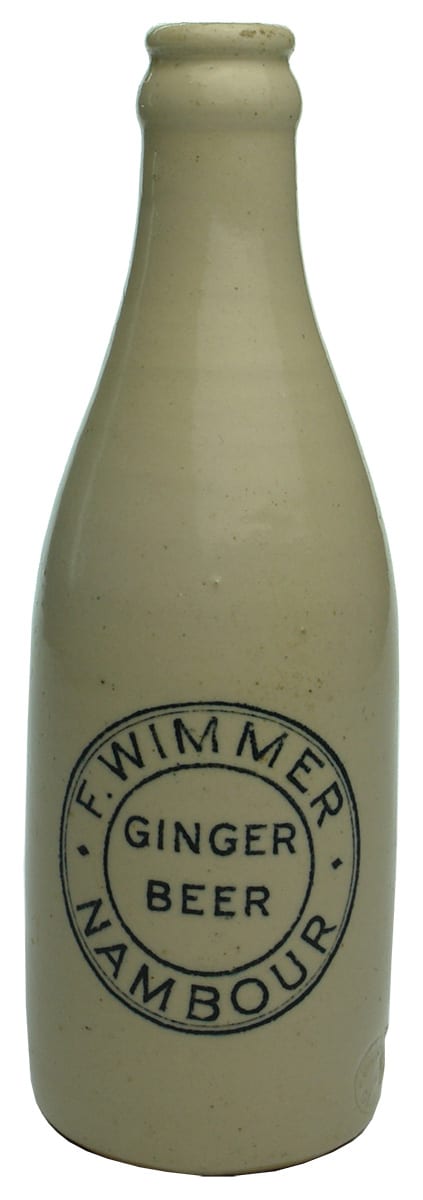 Wimmer Nambour Stoneware Ginger Beer Bottle