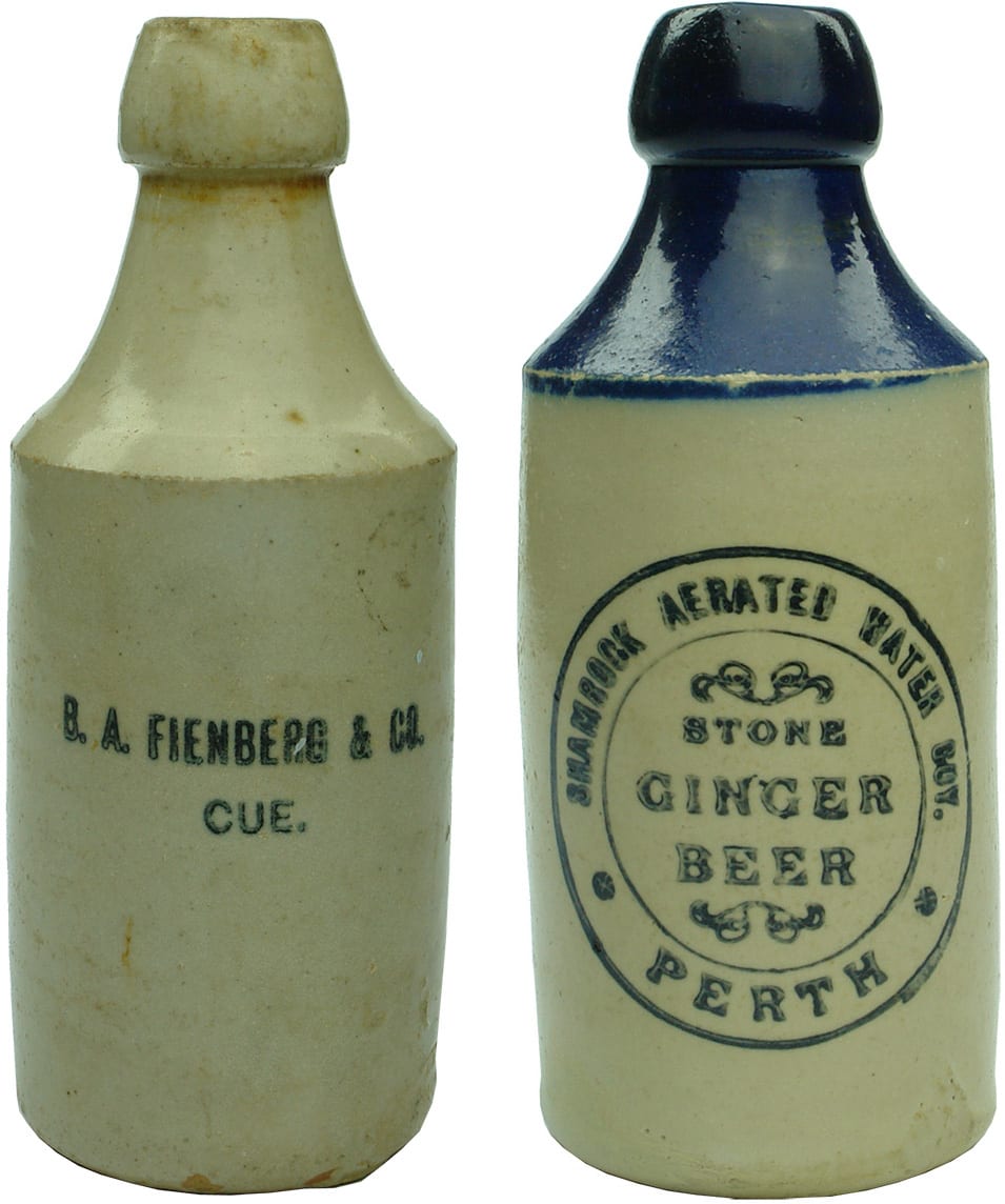 Collection Antique Vintage Stoneware Ginger Beer Bottles