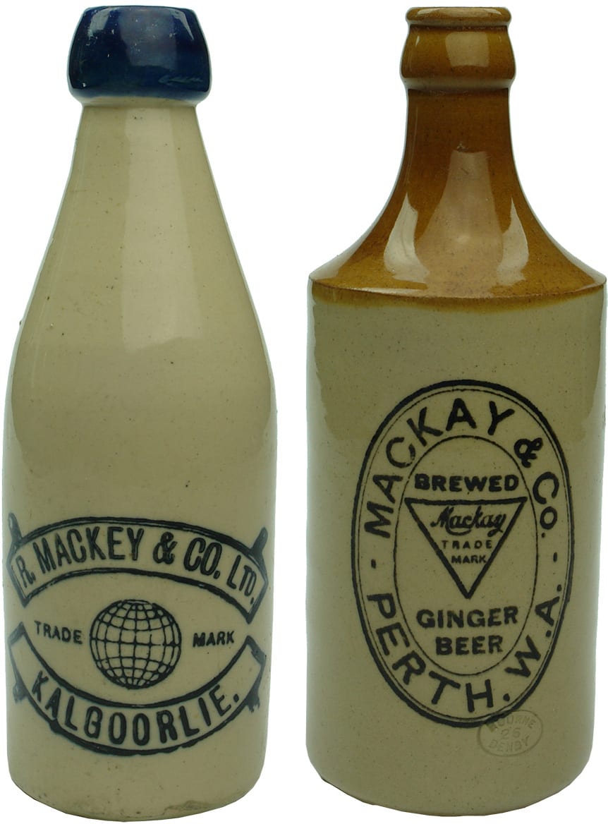 Collection Antique Vintage Stoneware Ginger Beer Bottles