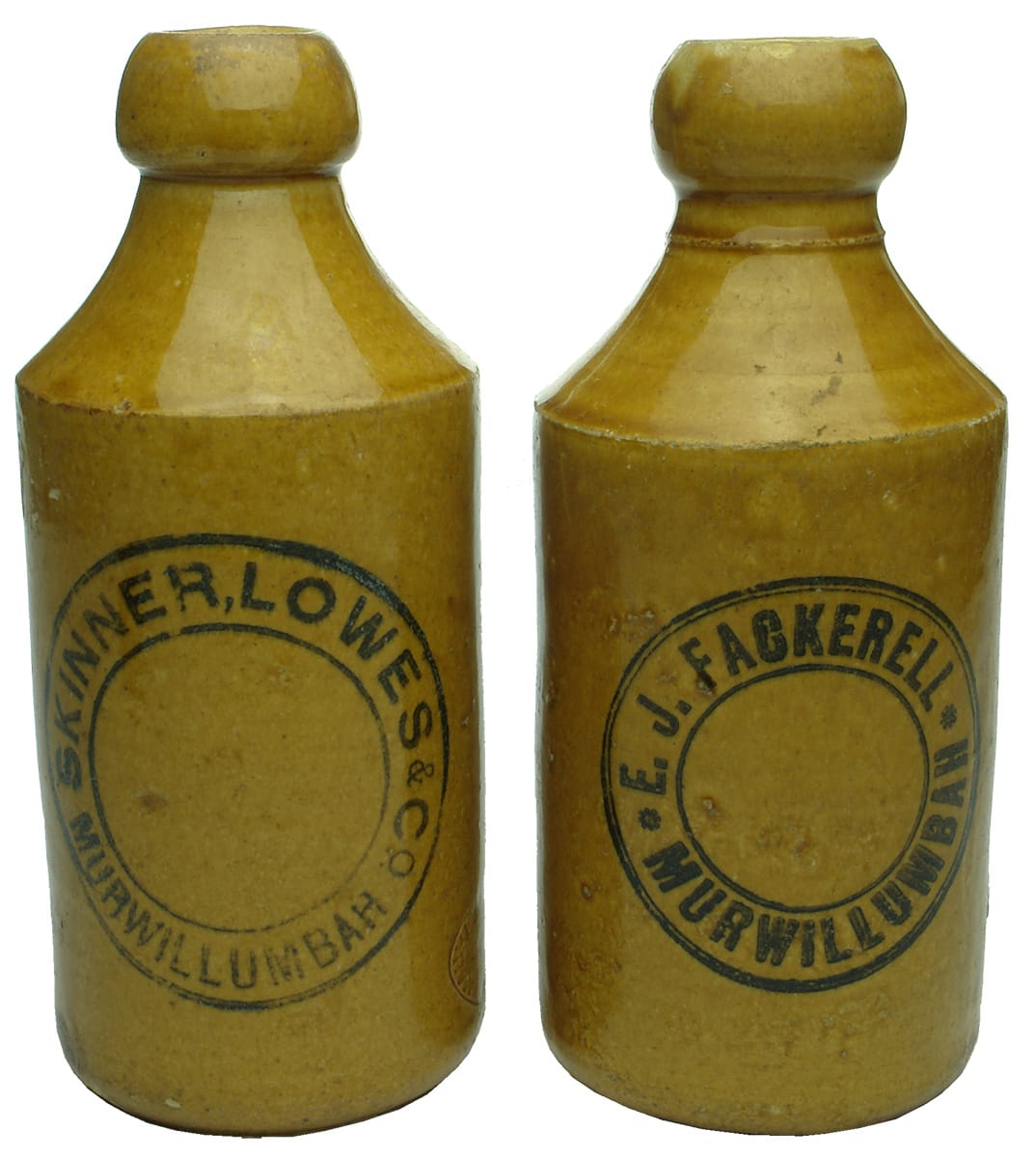 Collection Antique Vintage Stoneware Ginger Beer Bottles