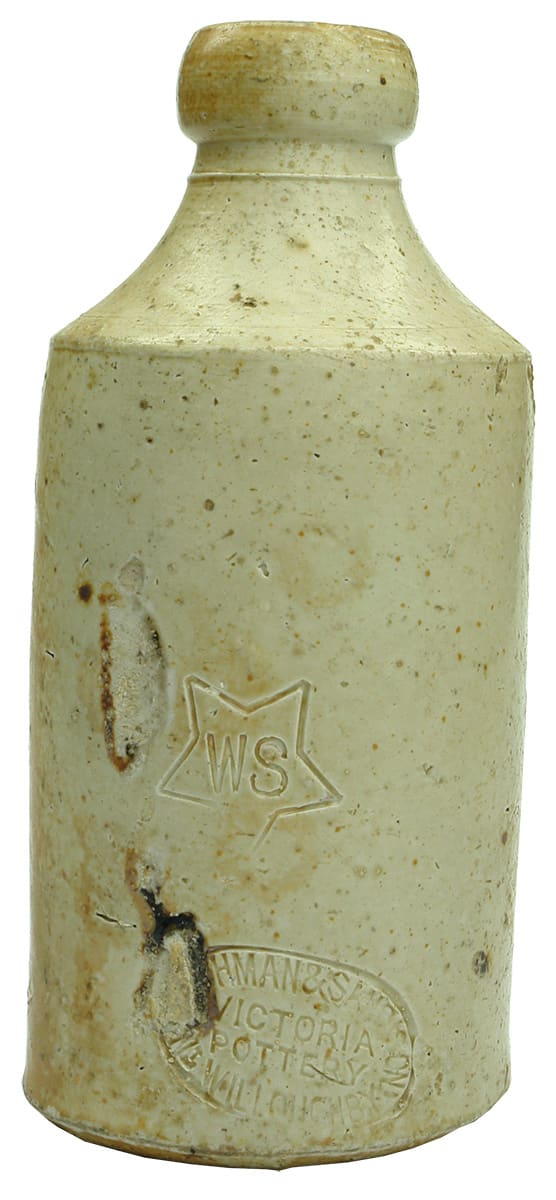 WS Star Mashman Sandison Victoria Pottery Bottle