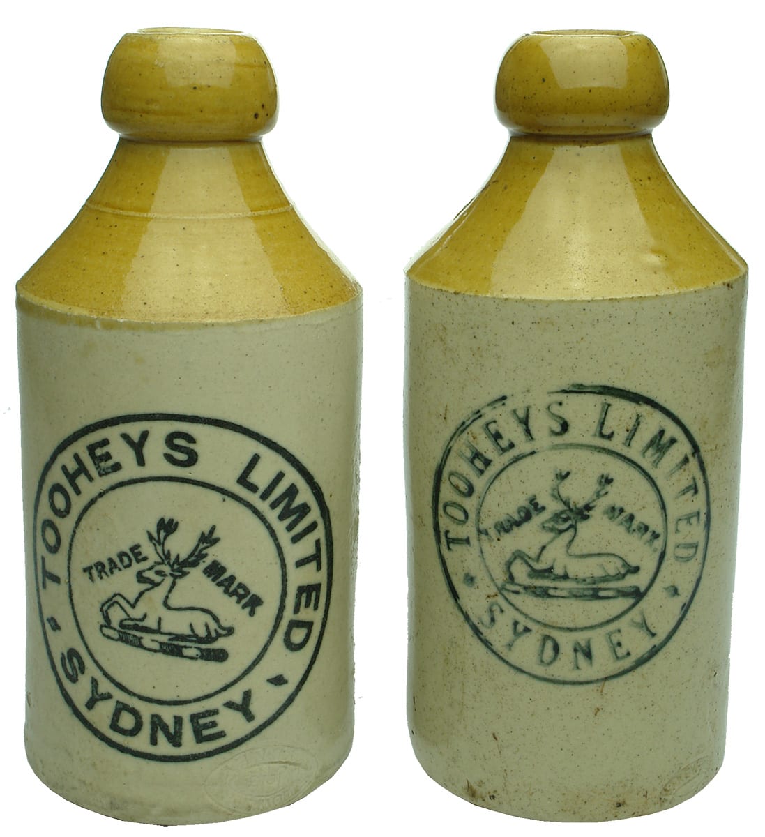 Collection Antique Vintage Stoneware Ginger Beer Bottles