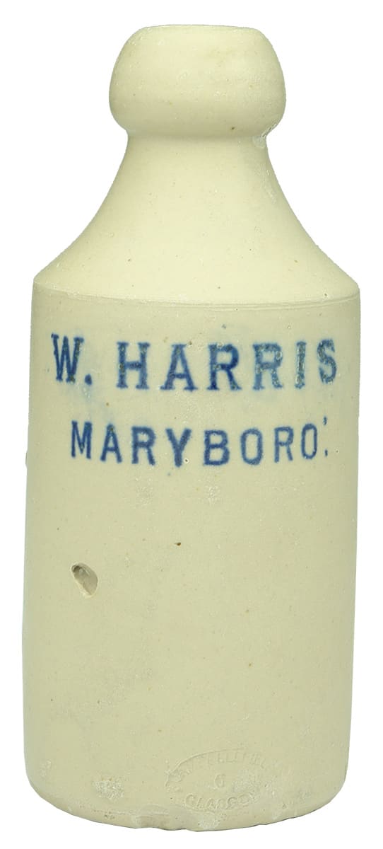 Harris Maryboro Antique Stoneware Ginger Beer Bottle