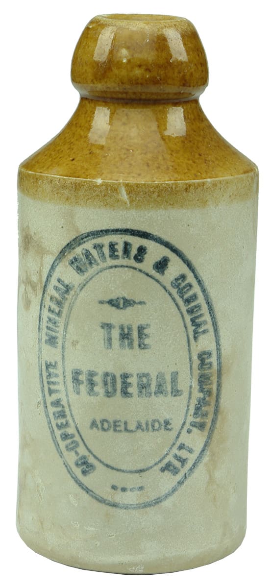 Co-operative Mineral Waters Cordial Company Federal Bottle