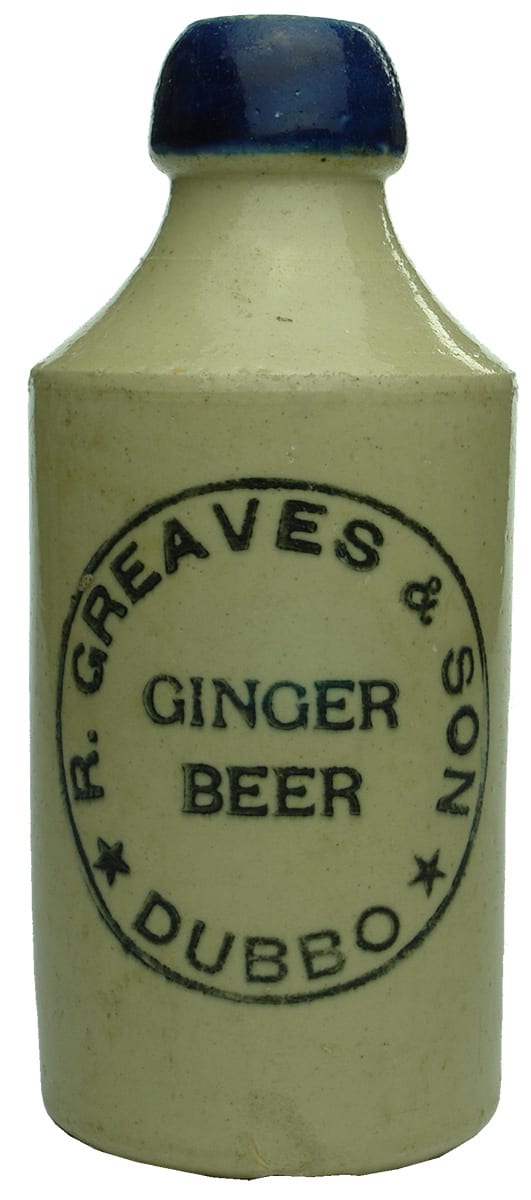 Greaves Ginger Beer Dubbo Stoneware Bottle