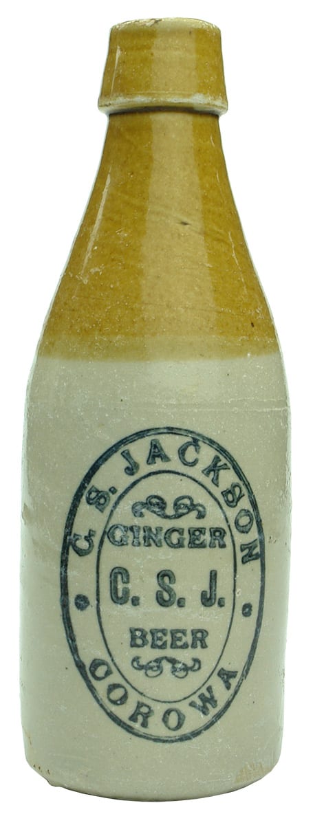 Jackson Ginger Beer Corowa Stoneware Bottle