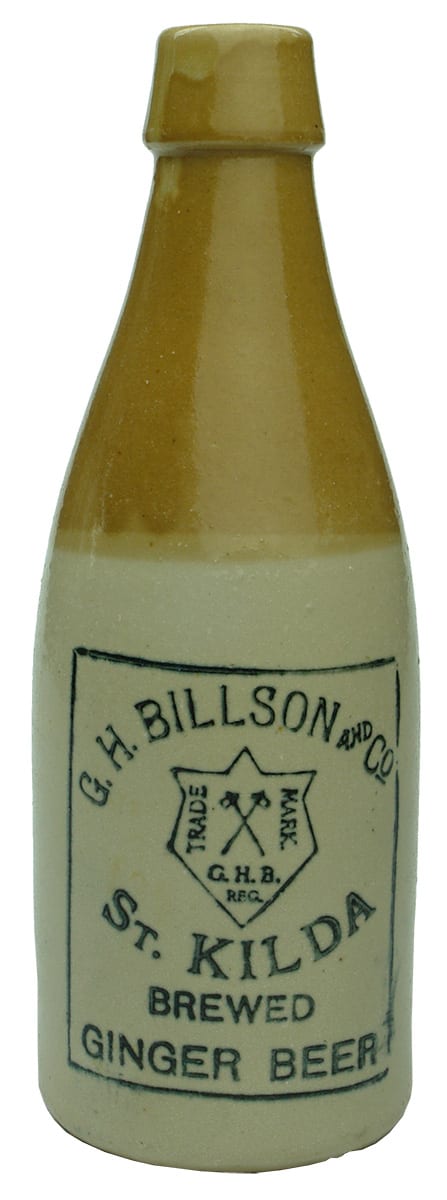 Billson St Kilda Axes Ginger Beer Bottle