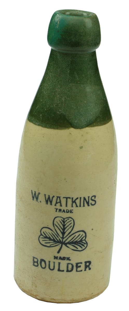 Watkins Boulder City Shamrock Ginger Beer Bottle