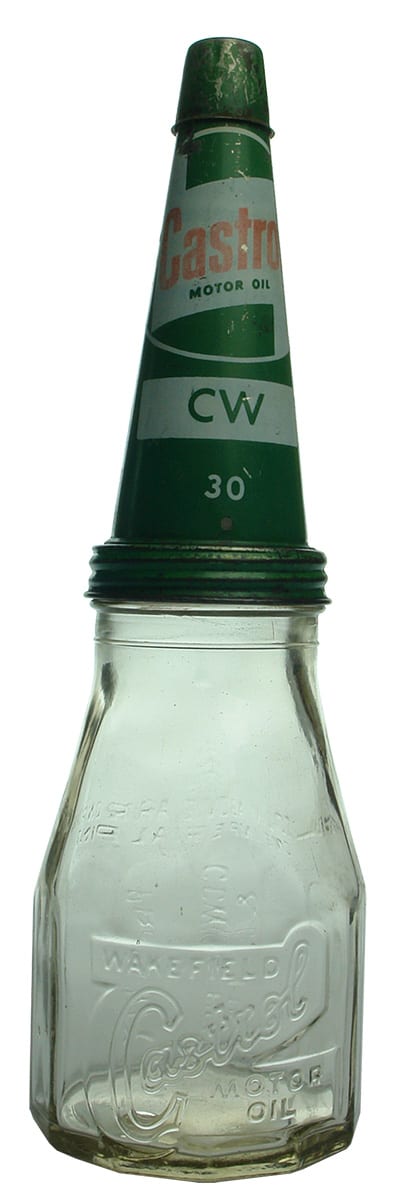 Wakefield Castrol Motor Oil Bottle Tin Top
