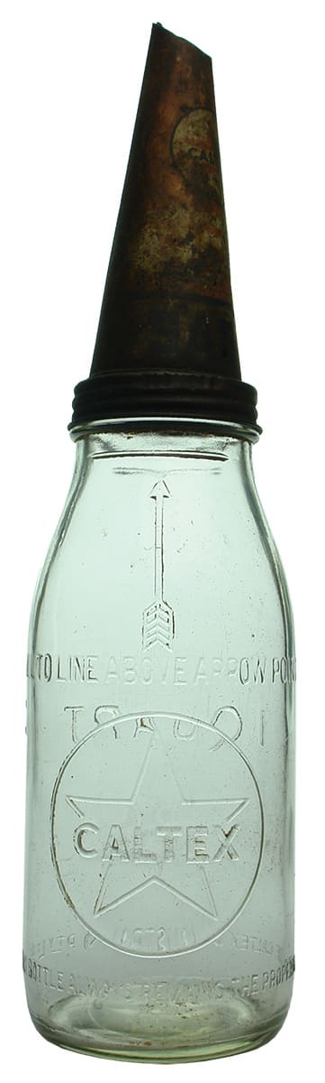 Caltex Motor Oil Bottle Tin Pourer