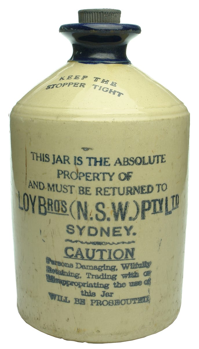 Loy Bros Sydney Stoneware Demijohn