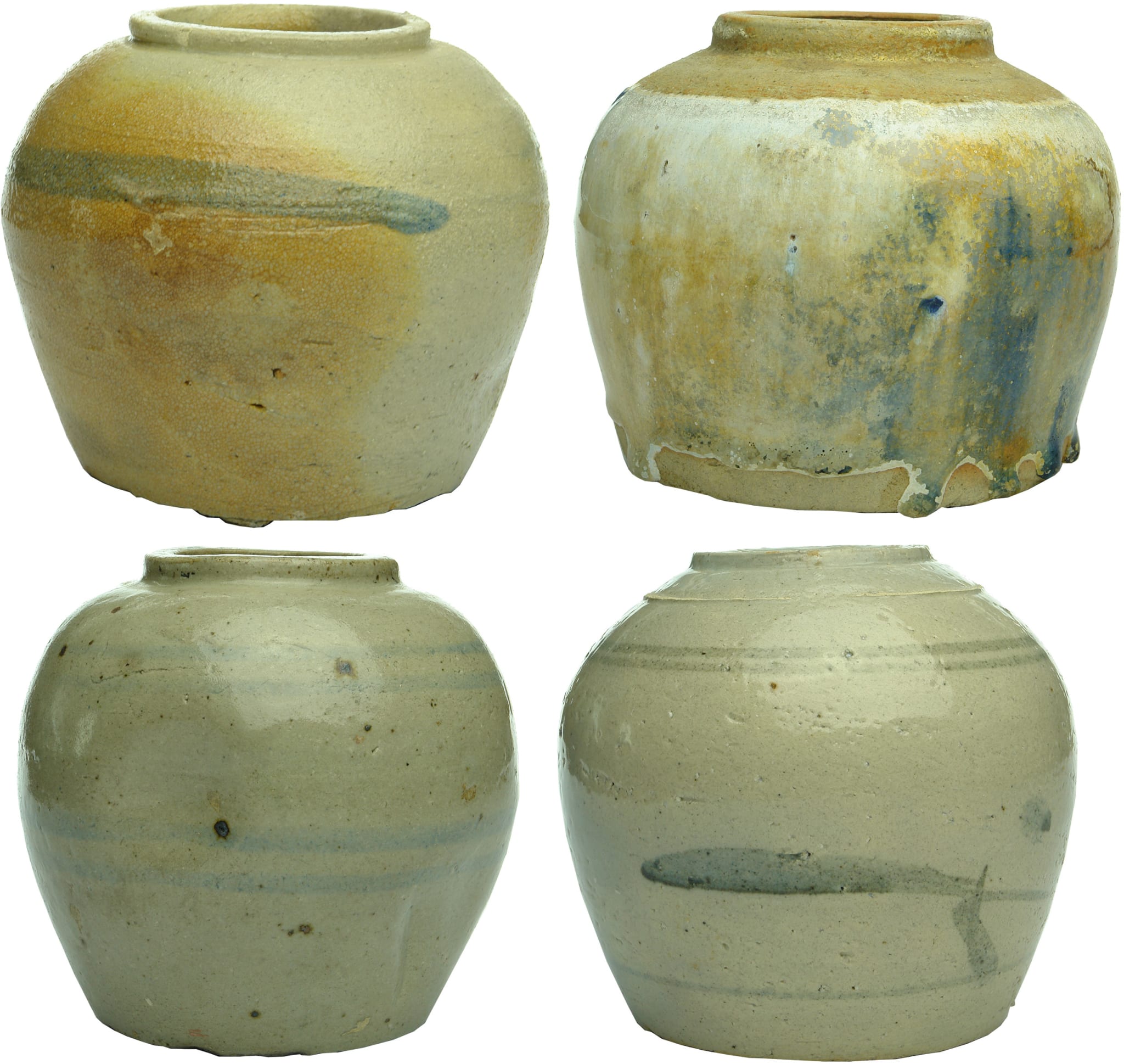 Collection Chinese Pottery Ginger Jars