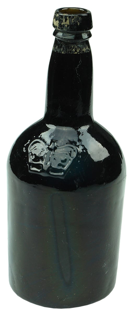 Crown Shoulder Black Glass Beer