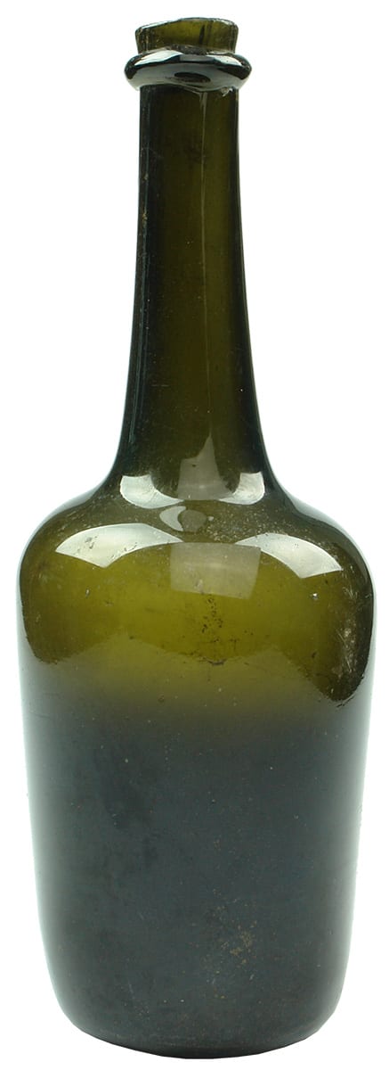 Calvados Black Glass Olive Green Bottle