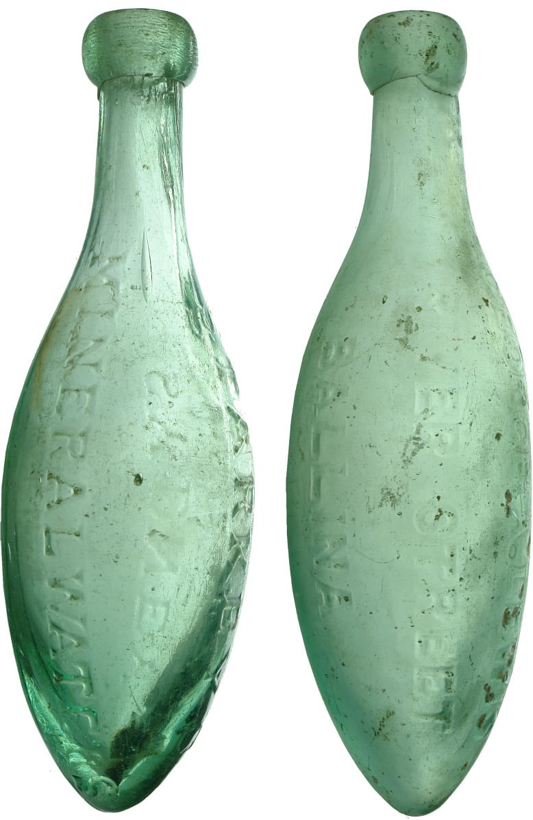 Collection Old Antique Torpedo Bottles