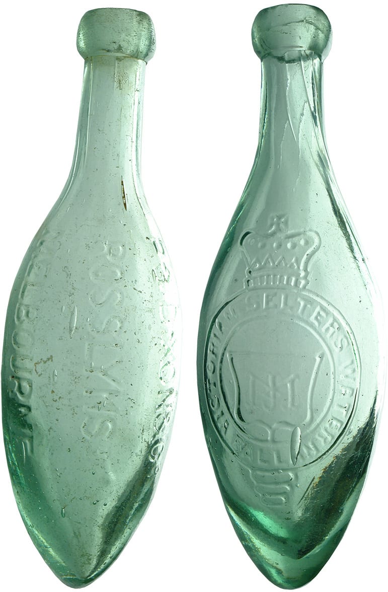 Collection Old Antique Torpedo Bottles