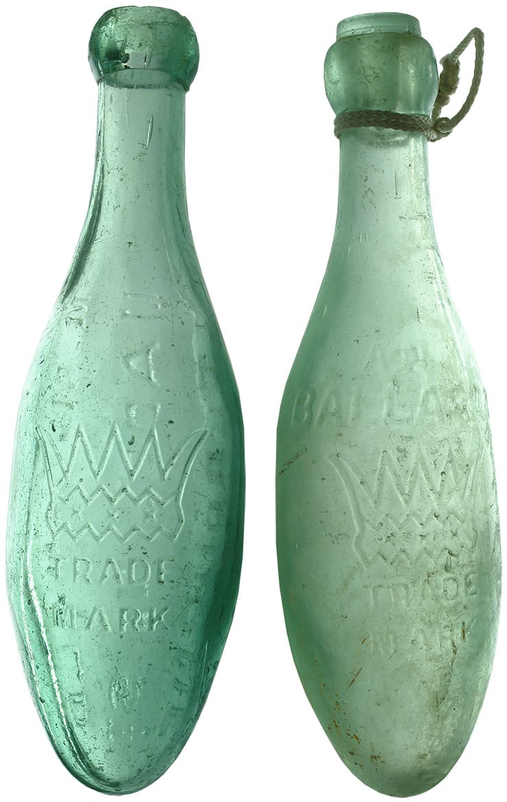 Collection Old Antique Torpedo Bottles