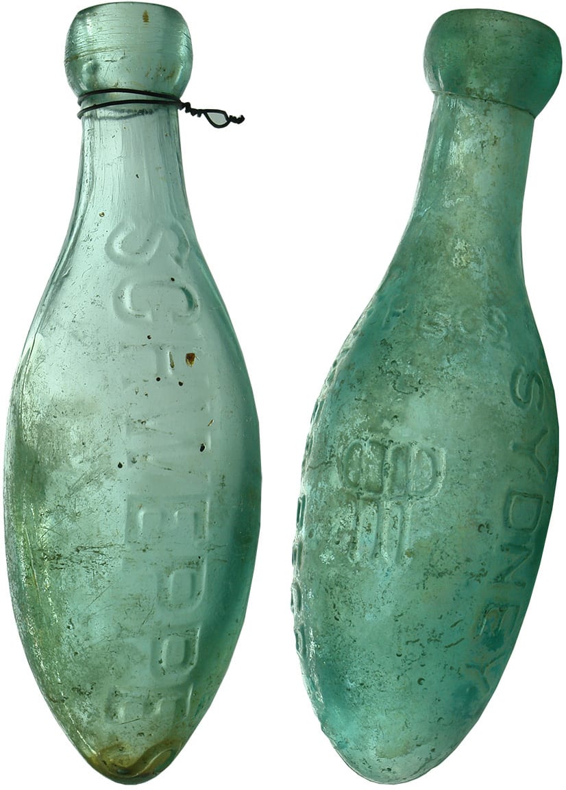 Collection Old Antique Torpedo Bottles