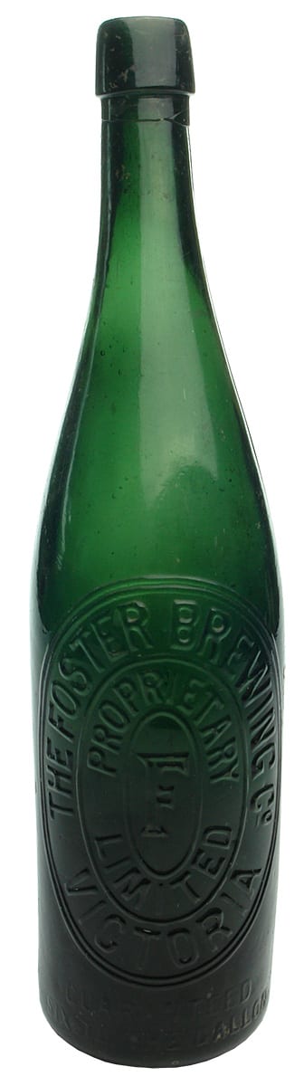 Foster Brewing Victoria Green Antique Beer Bottle