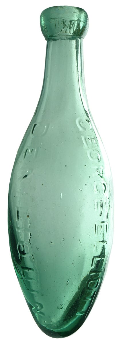 George Elliott Deniliquin Antique Torpedo Bottle