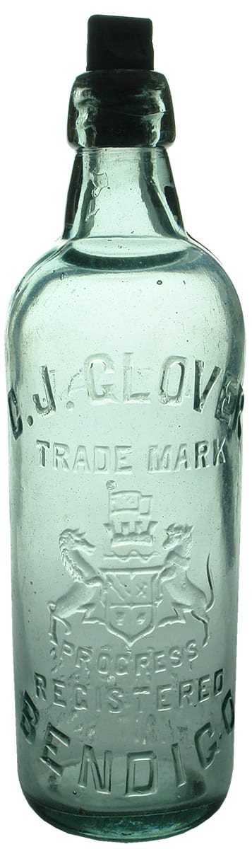 Glover Bendigo Riley Patent Antique Bottle