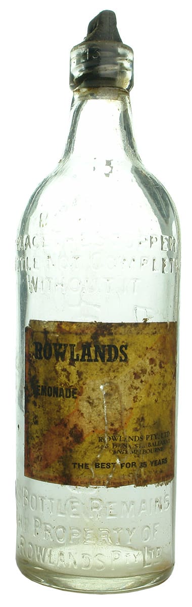Rowlands Labelled Soft Drink Bottle