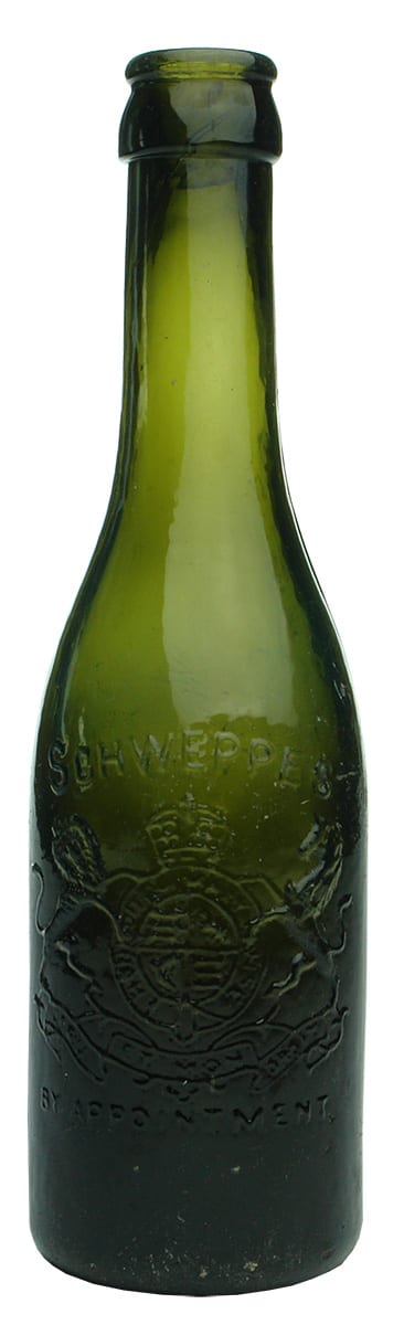 Schweppes Coat of Arms Green Soft Drink Bottle