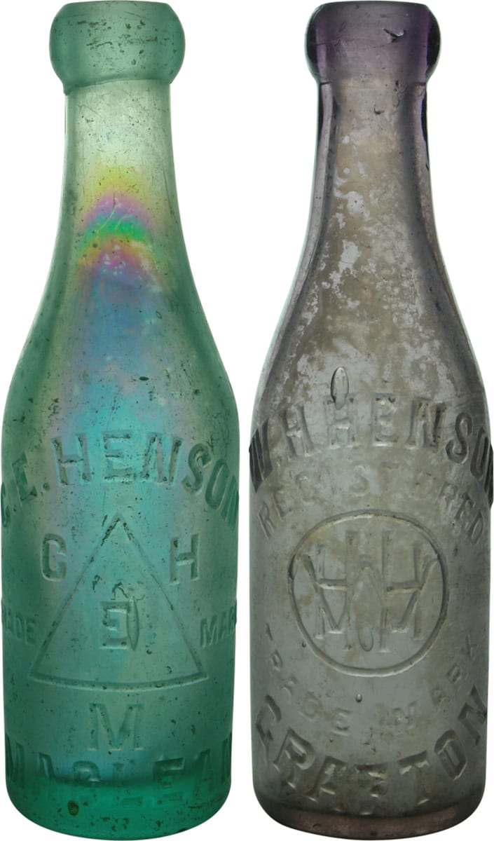 Henson Maclean Grafton Blob Top Soda Bottles
