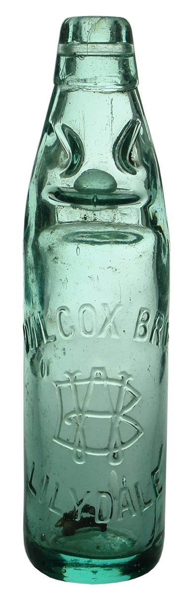 Wilcox Bros Lilydale Codd Marble Bottle