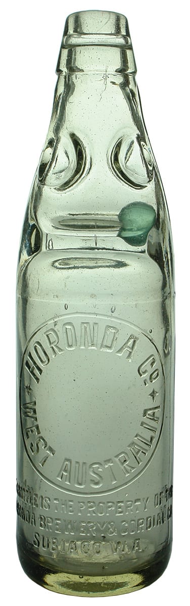 Horonda Subiaco West Australia Codd Bottle