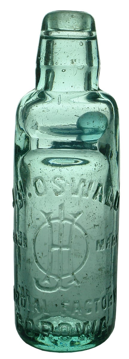 Oswald Corowa Soda Water Codd Bottle