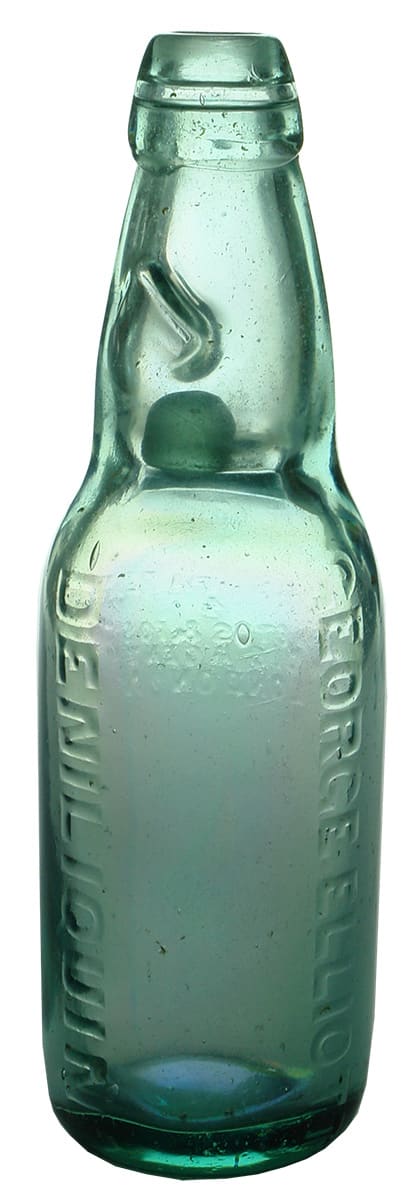 George Elliott Deniliquin Codd Patent Bottle