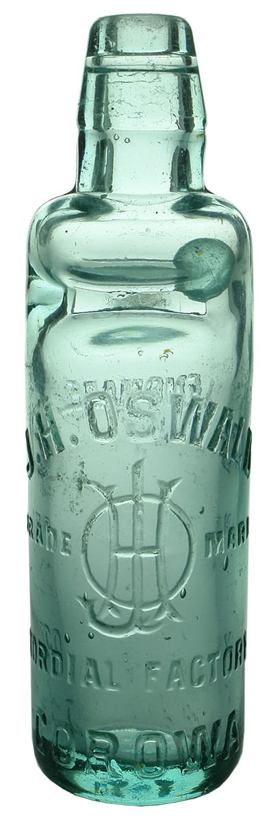 Oswald Corowa Lemonade Codd Marble Bottle