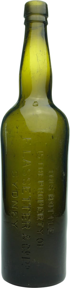 Lassetter Sydney Green Glass Wine Bottle