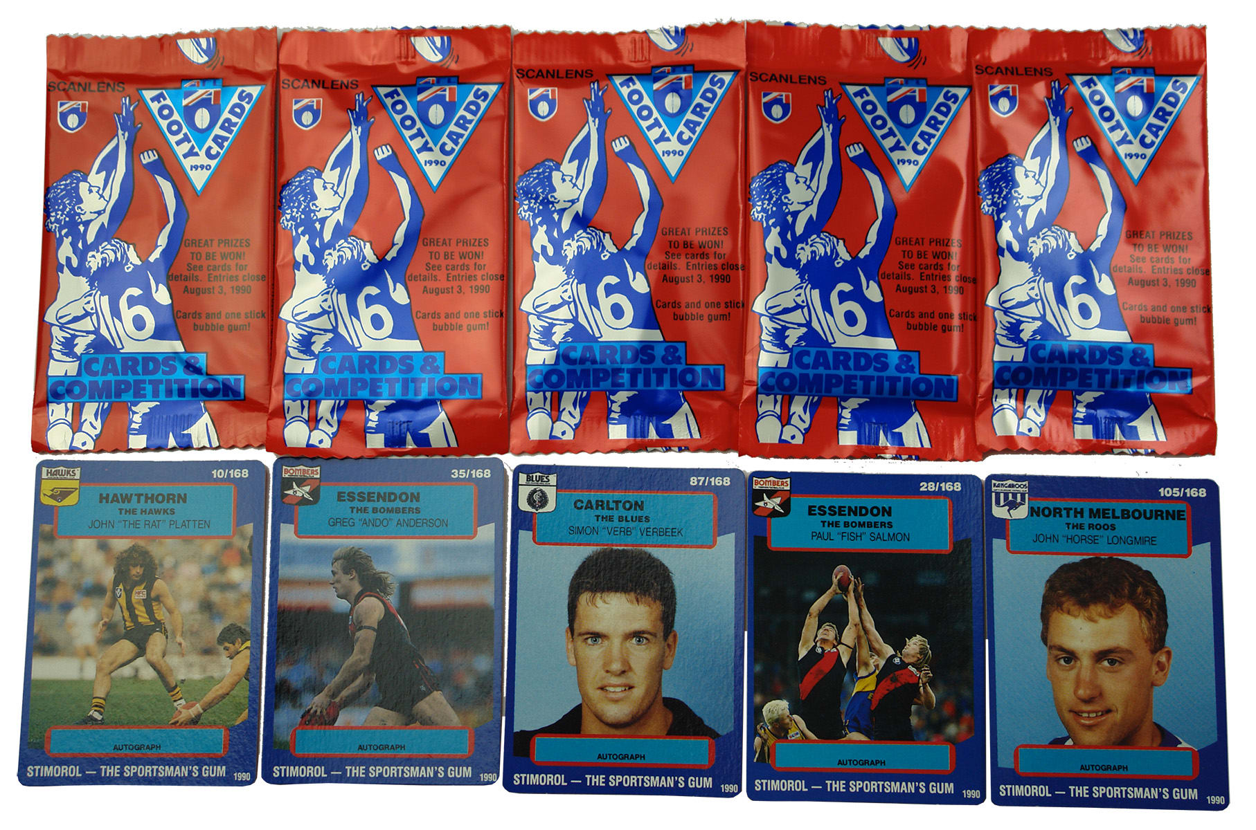Scanlens Footy Cards 1990 Unopened Packets