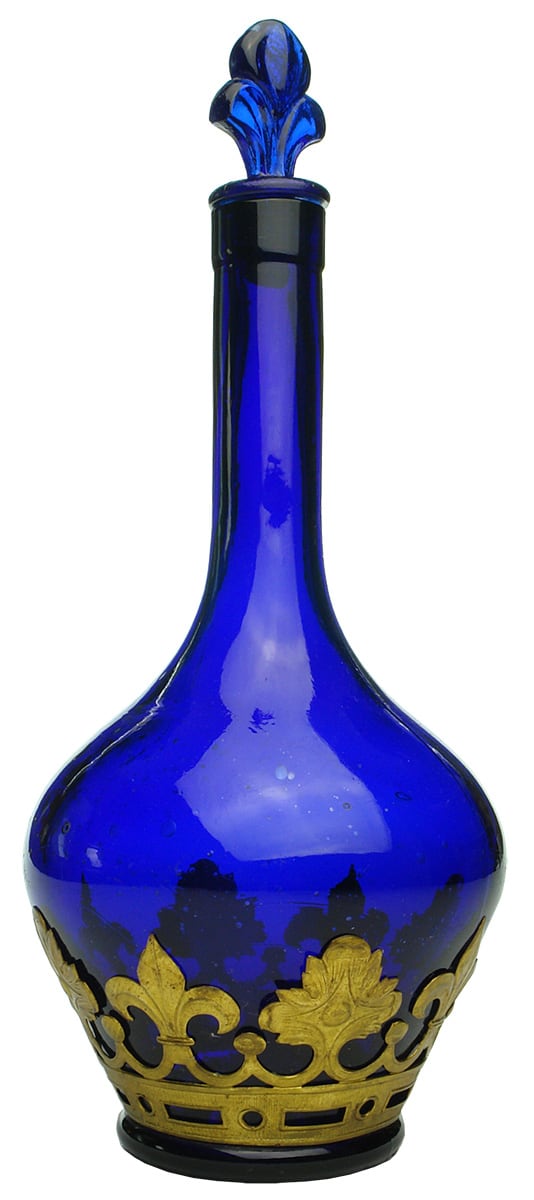 Cobalt Blue Glass Wine Decanter
