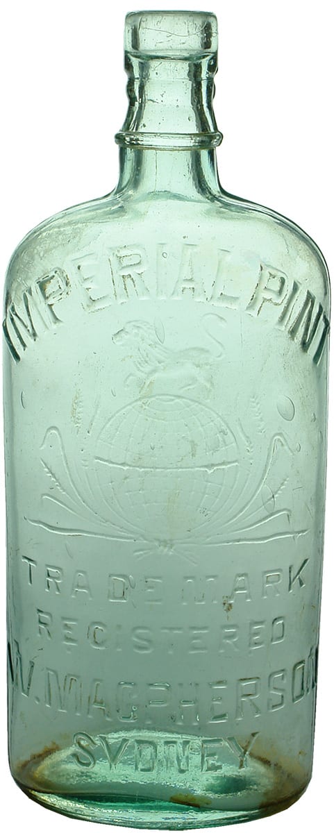 MacPherson Sydney Lion Globe Barley Spirits Bottle