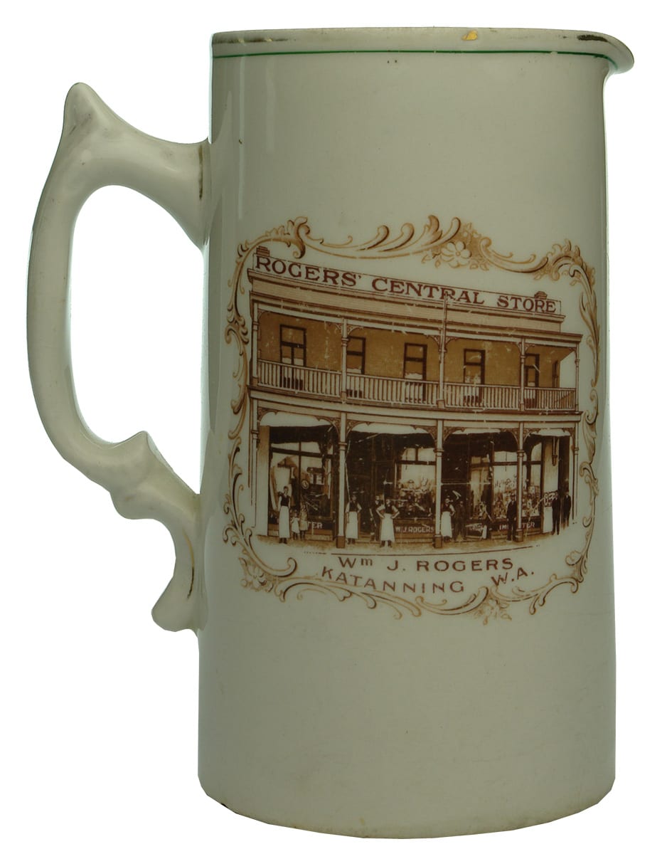 Rogers Central Store Katanning Advertising Water Jug