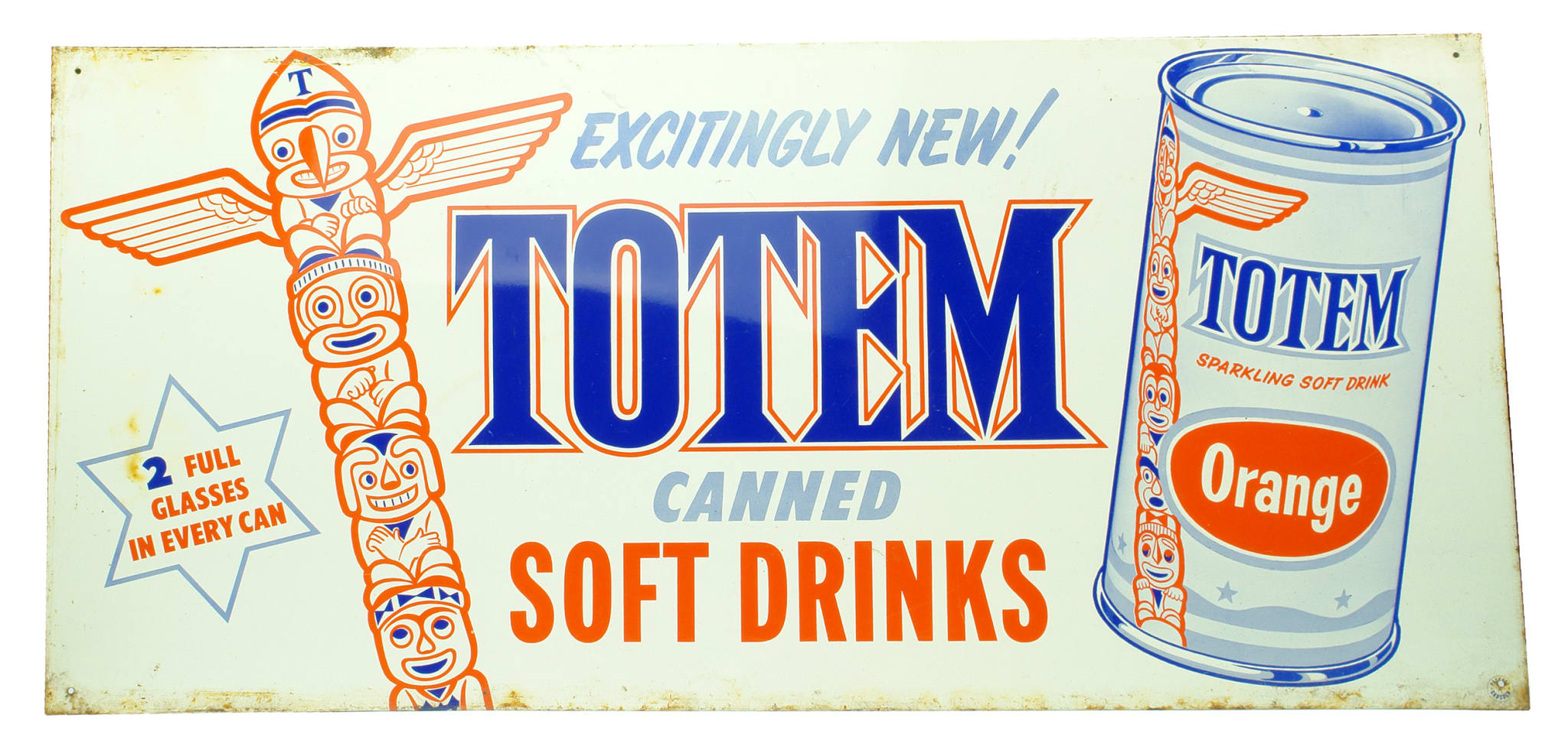 Totem Canned Soft Drinks Tin Sign