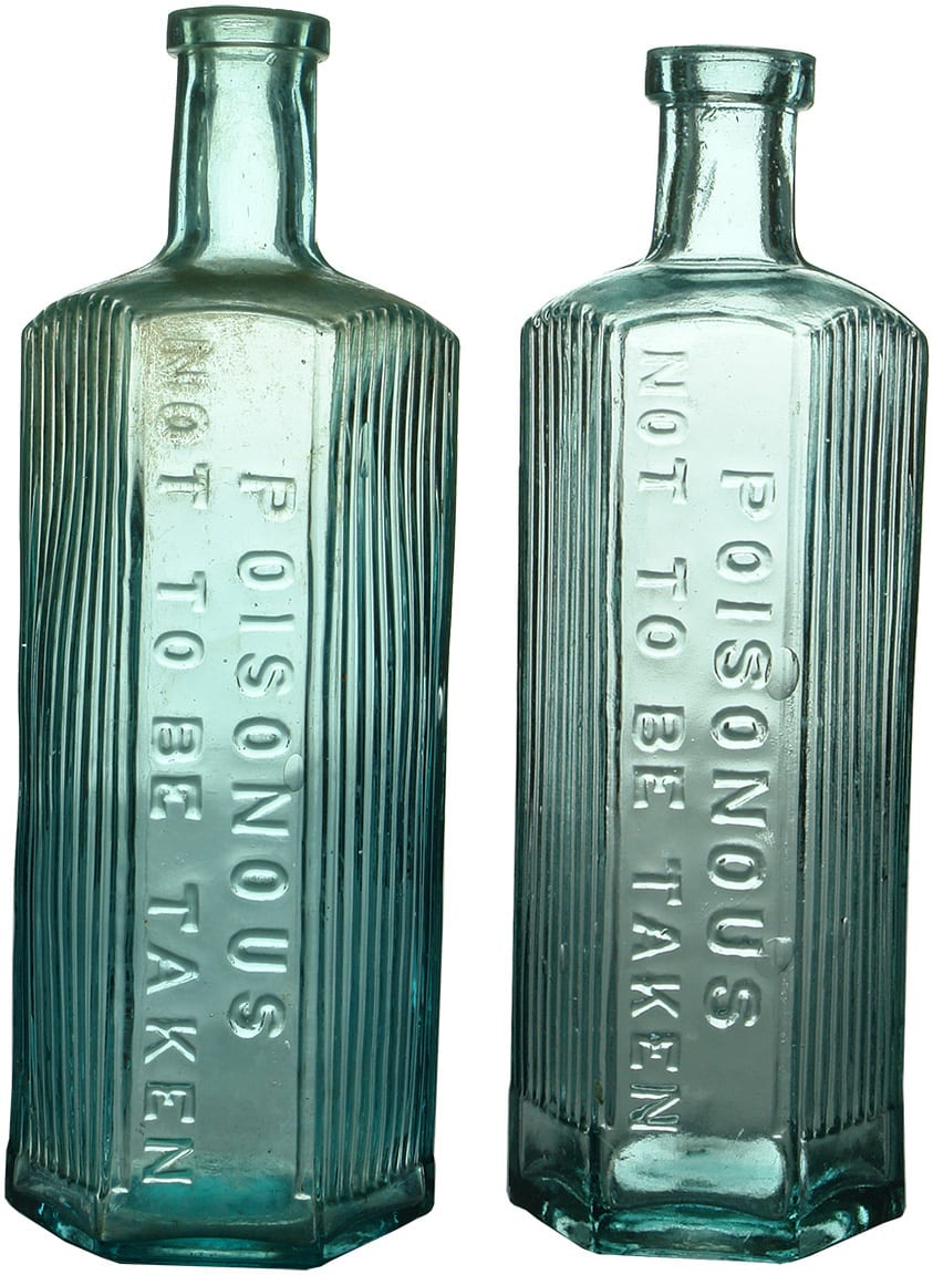 Old Antique Poison Vintage Bottles