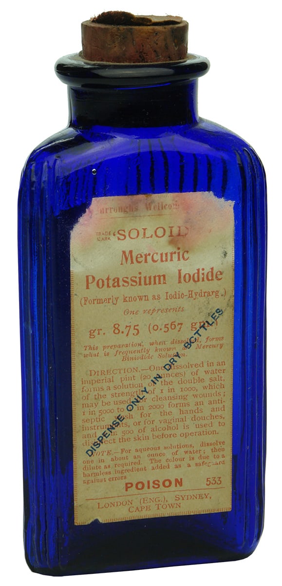 Burroughs Wellcome Mercuric Potassium Iodide Bottle