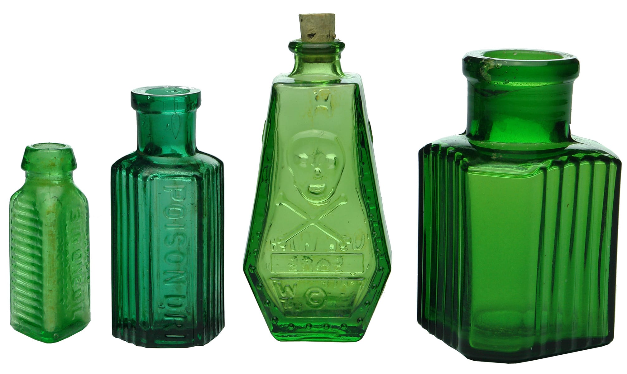 Old Antique Poison Vintage Bottles